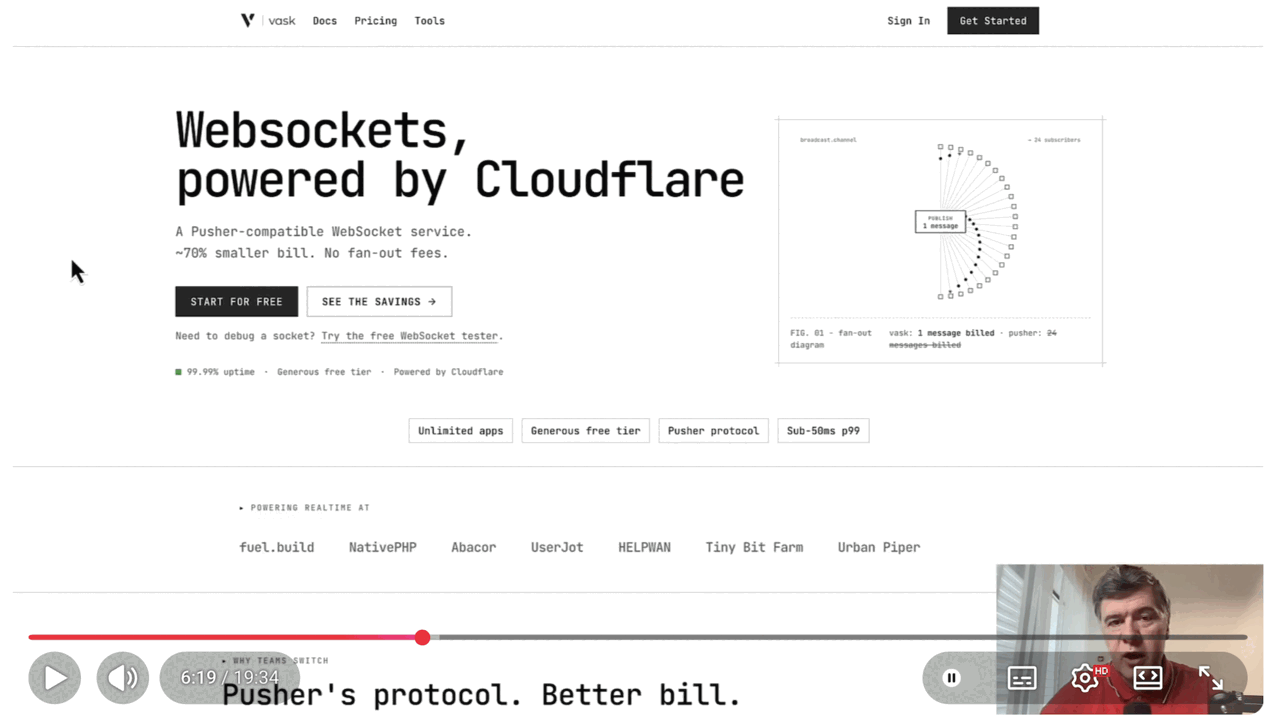 Example of a short sponsored mention in a Laravel Daily YouTube video