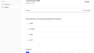 Laravel Quizzes/Exams with Livewire