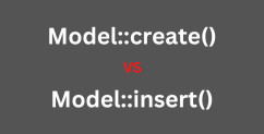 Eloquent create() VS Query Builder insert() Method