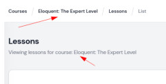 Filament Nested Resources: Manage Courses and their Lessons