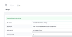 Store Laravel Global Settings in the Database (with Caching)