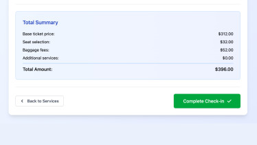 Laravel 6-Step Flight Check-in Form with Complex Pricing