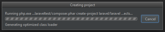 create laravel project in phpstorm