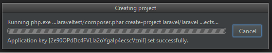 create laravel project in phpstorm