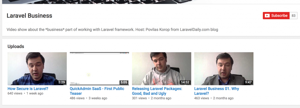 Laravel Business Youtube