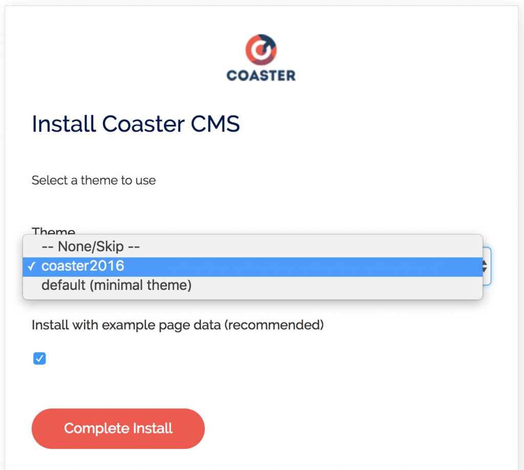 Coaster CMS Laravel 5.3 based System with Context