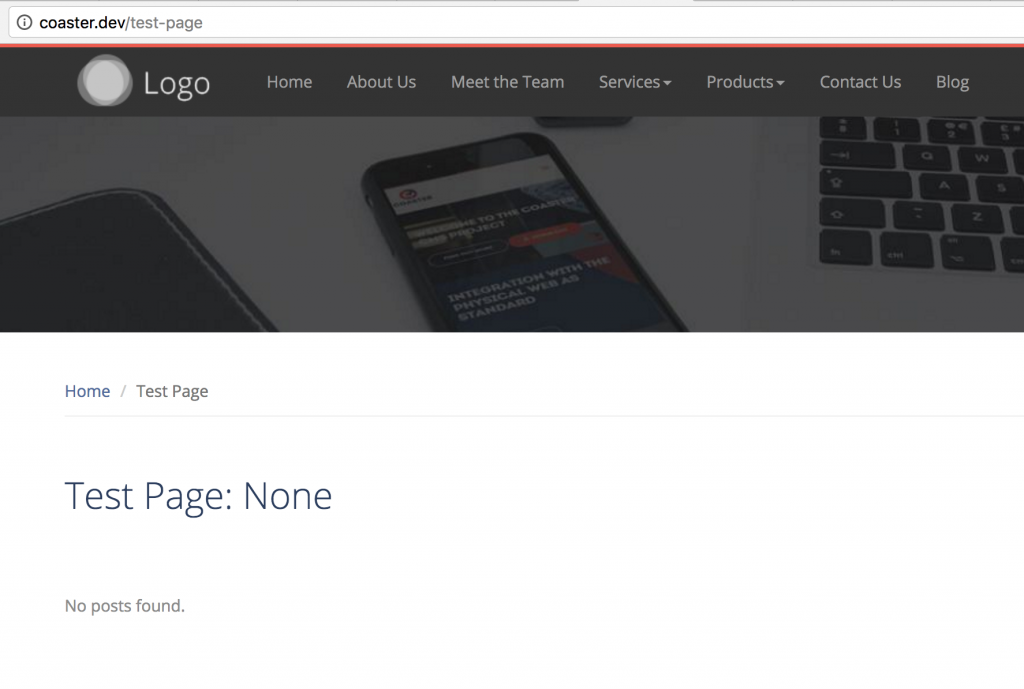 coaster cms test page