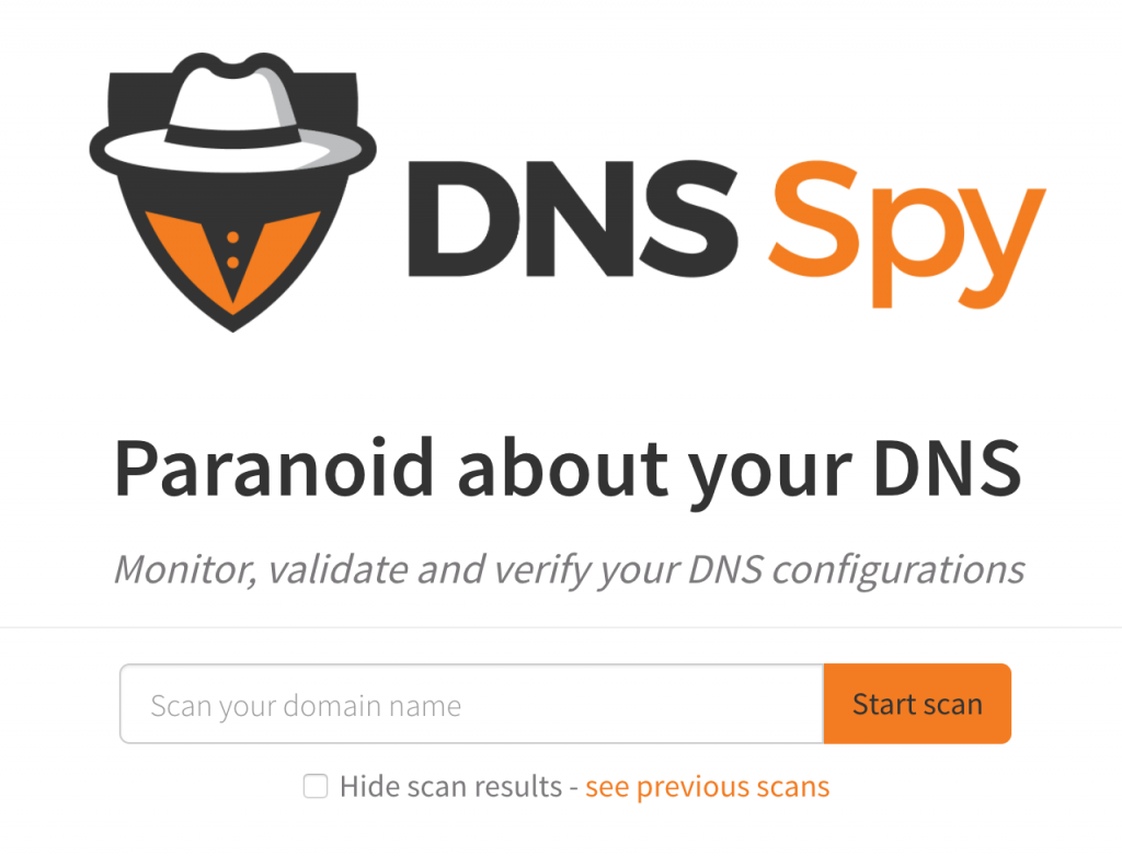 You can scan your domain right from the homepage!