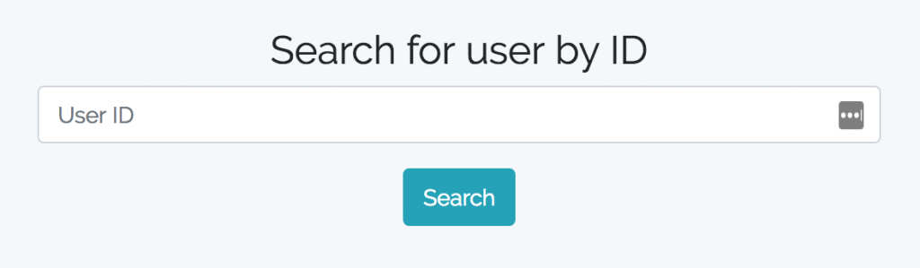user search by id