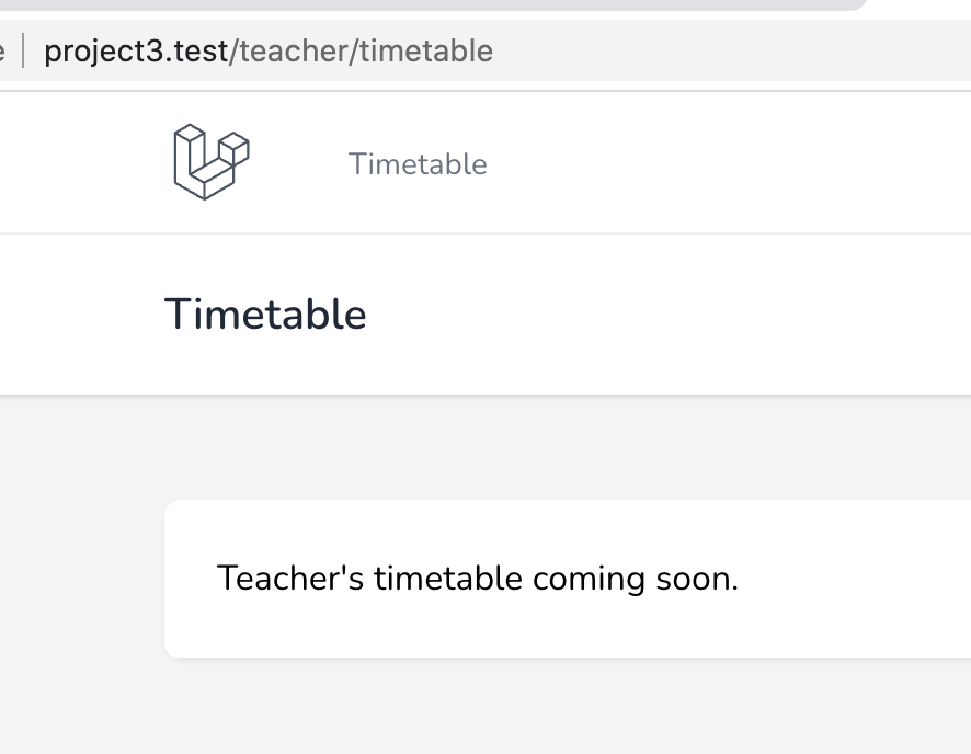 Laravel Breeze Teacher menu