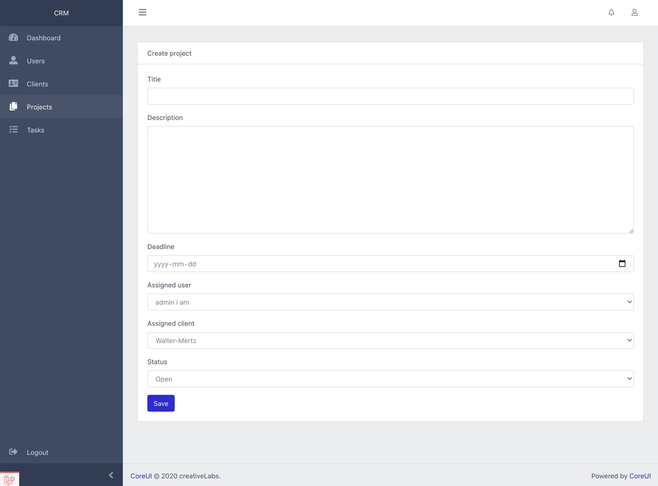 laravel projects tasks