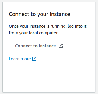 Connect to your instance