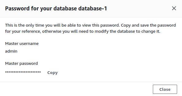 Password for your database