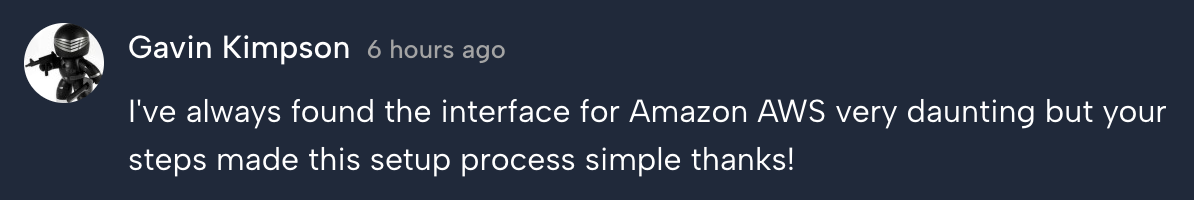 Laravel AWS Comment