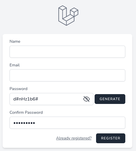 generated password