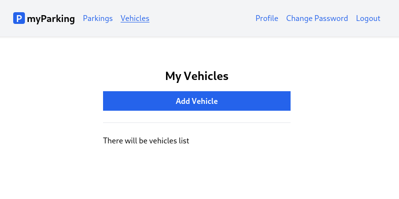 Add vehicle button