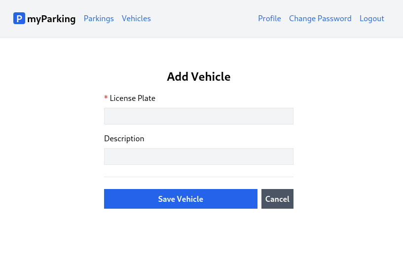 Add vehicle form