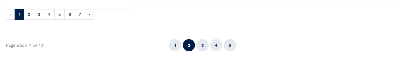 bootstrap pagination difference