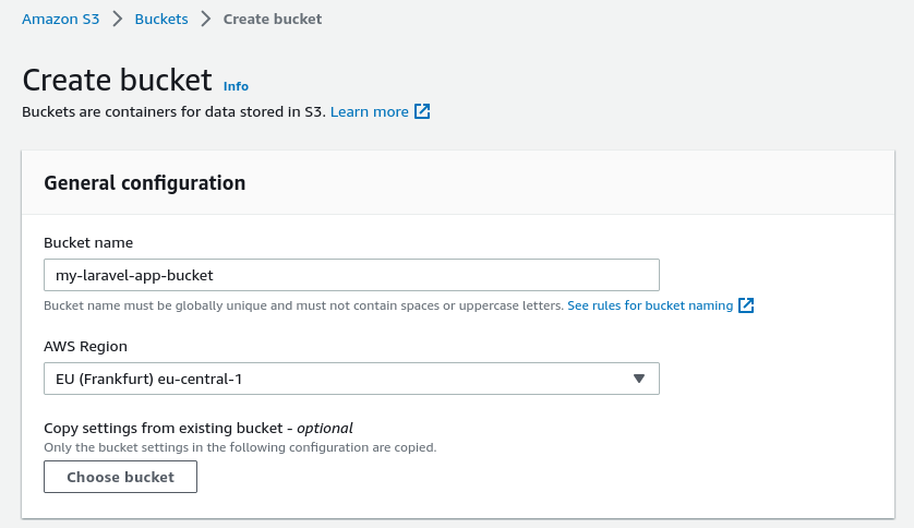 Create Bucket View