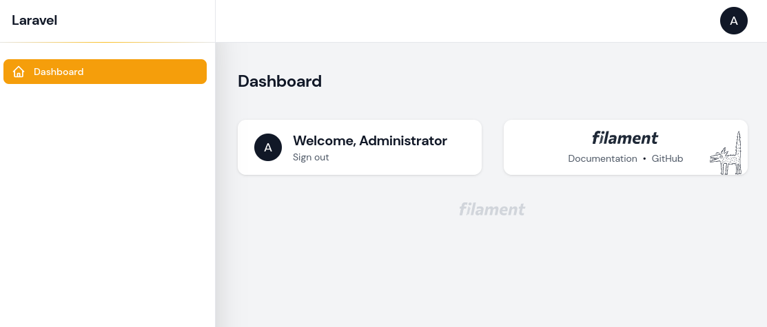 filament admin panel