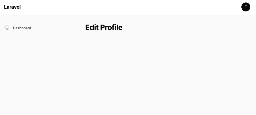 empty custom profile page