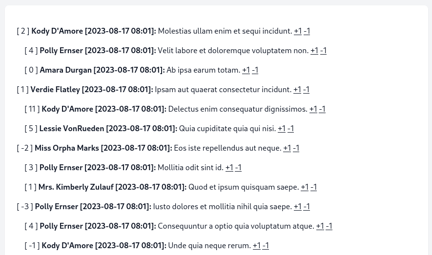 nested comments component