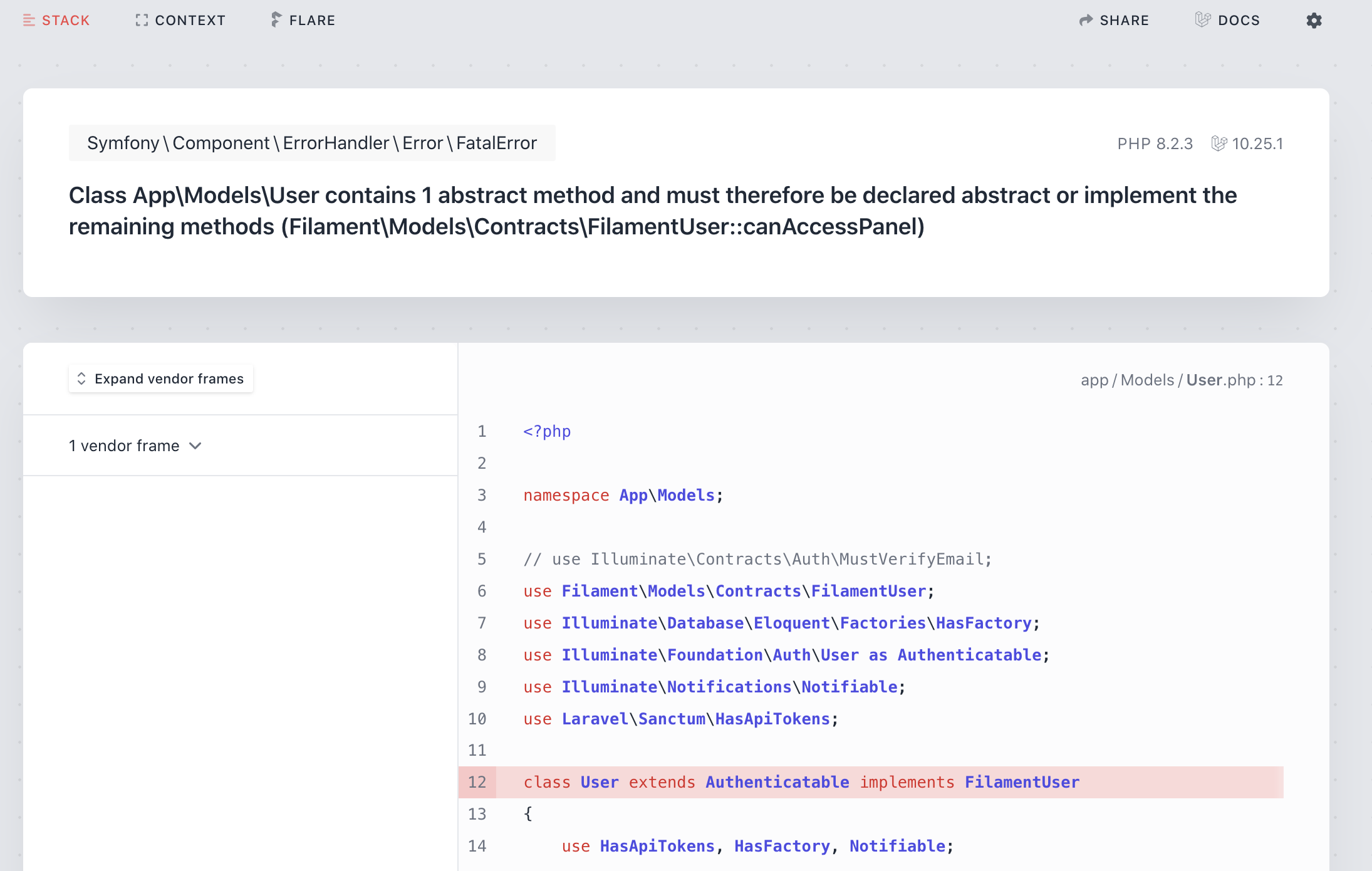 03 - implements vs extends: Interfaces in Filament User Model