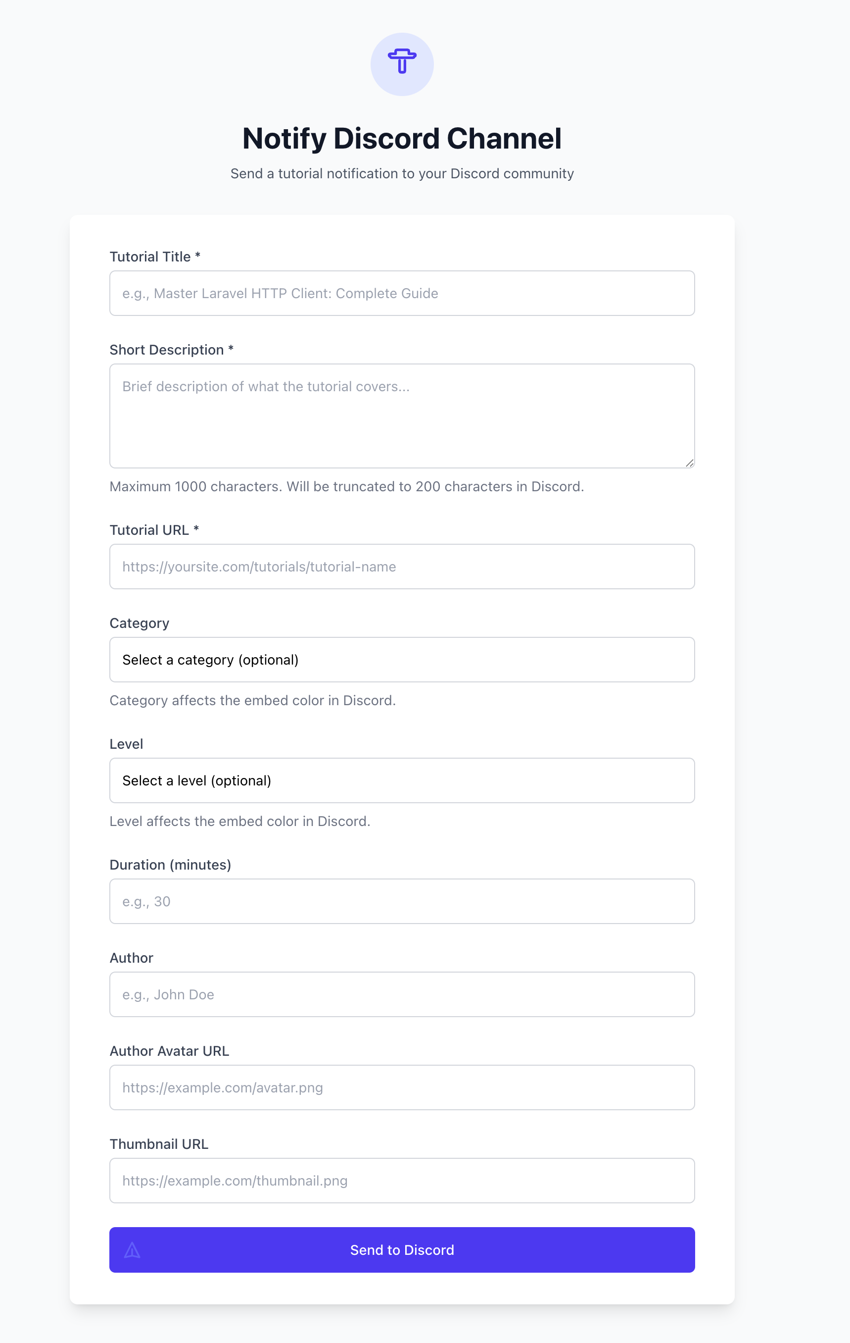 Discord Notification Preview