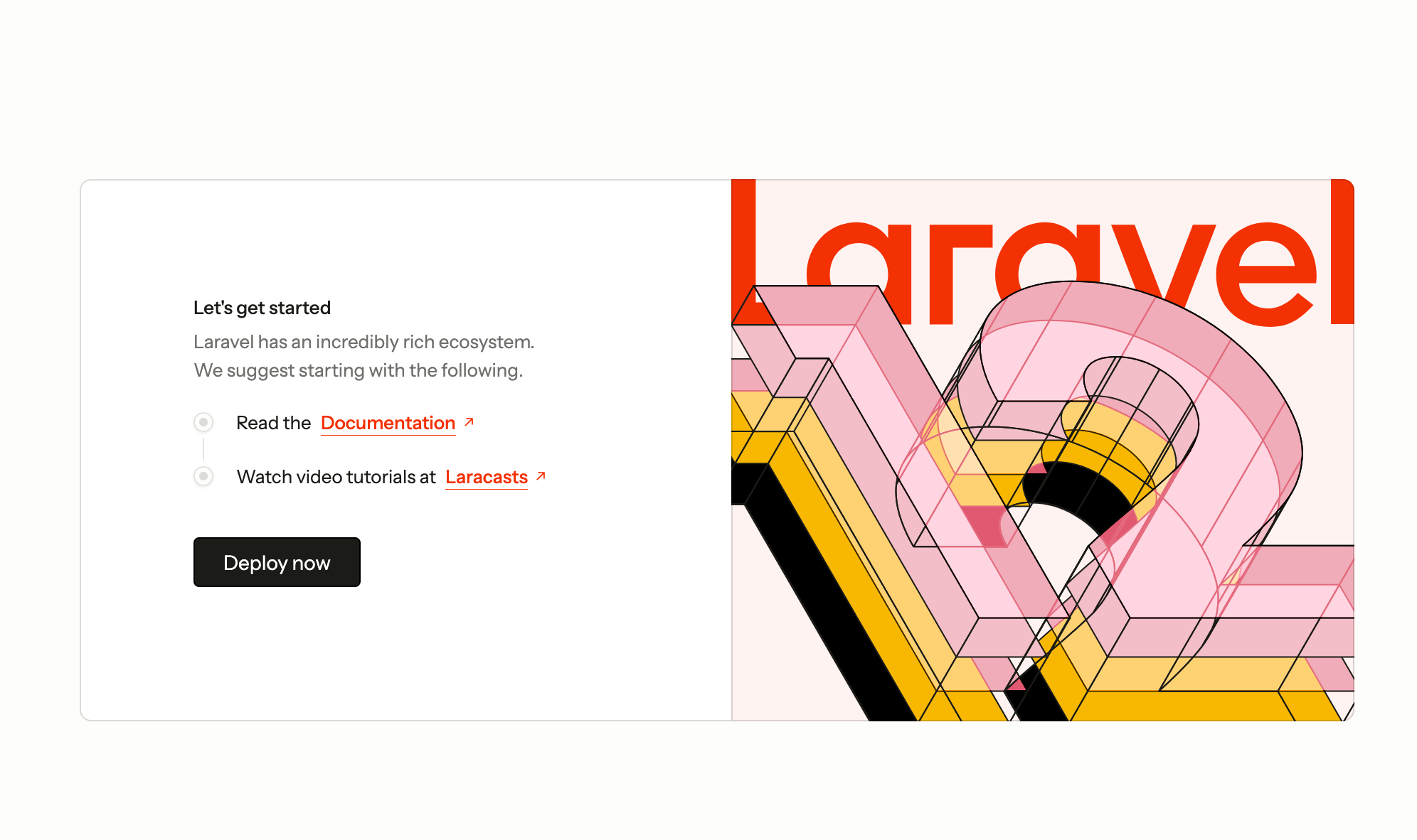 laravel deployment homepage