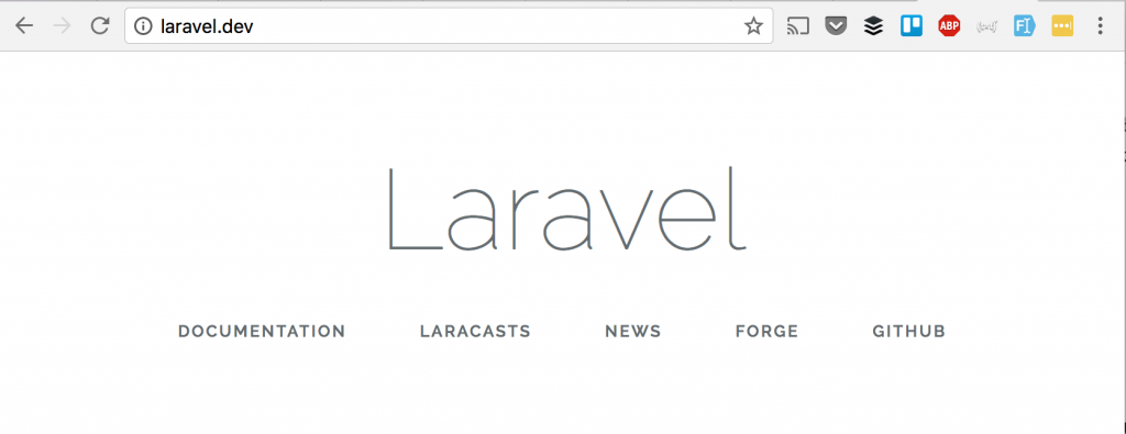 laravel homepage