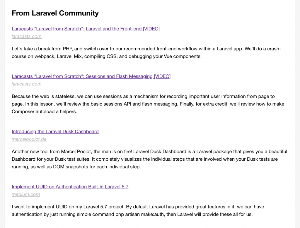 Weekly Laravel Newsletter Laravel Daily - laravel newsletter